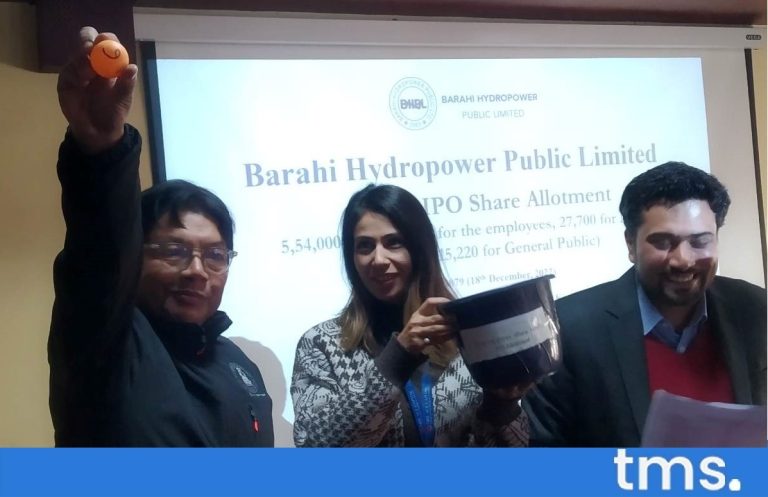 IPO Allotment of Barahi Hydropower Public Limited Concludes